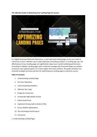 the ultimate guide to optimizing your landing