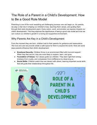 The Role of a Parent in a Child’s Development_ How to Be a Good Role Model