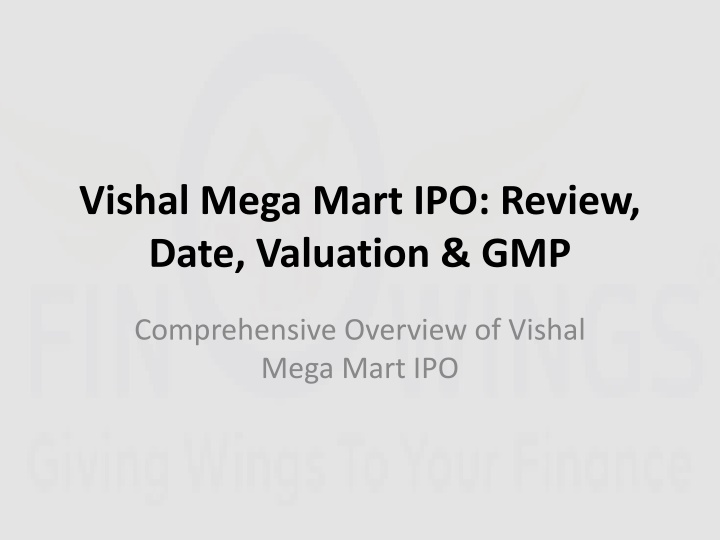 vishal mega mart ipo review date valuation gmp