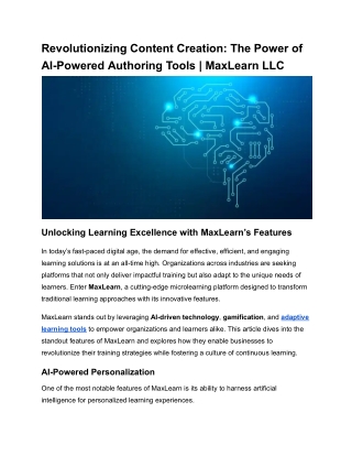 revolutionizing content creation the power