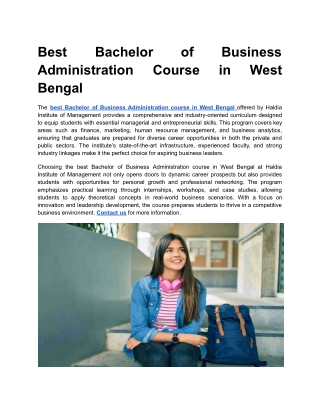 best administration bengal