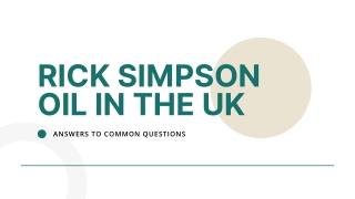 Rick Simpson Oil UK | Answers to Common Questions