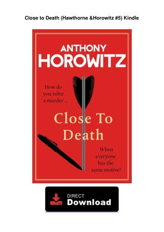 ebook-Close-to-Death-(Hawthorne-&-Horowitz-#5)-Kindle
