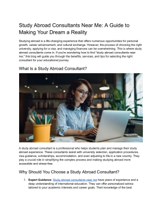 Study Abroad Consultants Near Me_ A Guide to Making Your Dream a Reality