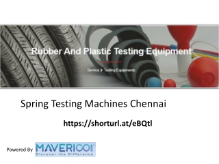 Spring Testing Machines Chennai