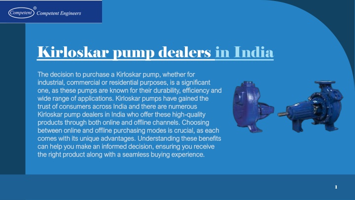 kirloskar pump dealers in india