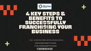 4 Key Steps & Benefits to Successfully Franchising Your Business