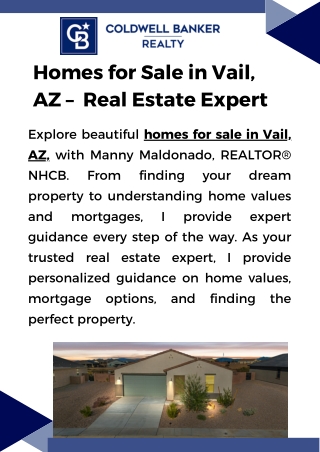 Homes for Sale in Vail, AZ – Expert Real Estate Guidance