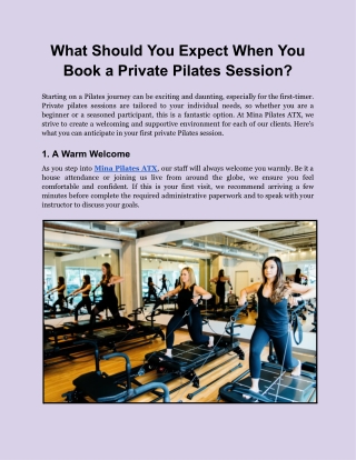 what should you expect when you book a private