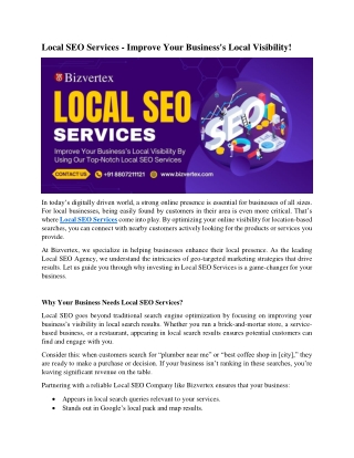 Bizvertex – Local SEO Service Provider