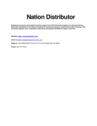 nation distributor