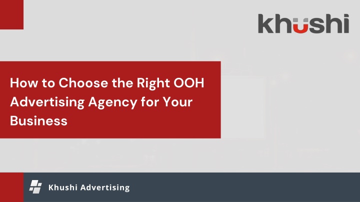 how to choose the right ooh advertising agency