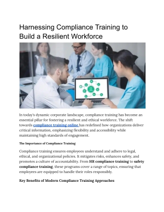 harnessing compliance training to build