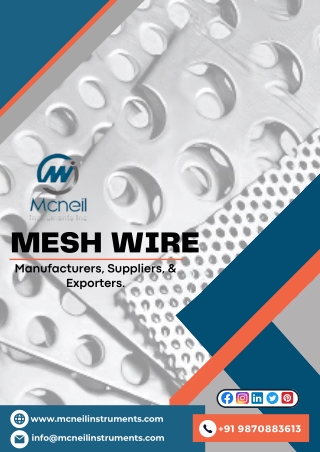 Download Mesh Wire Catalogue pdf - Mcneil Instruments