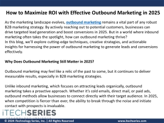 How to Maximize ROI with Effective Outbound Marketing in 2025