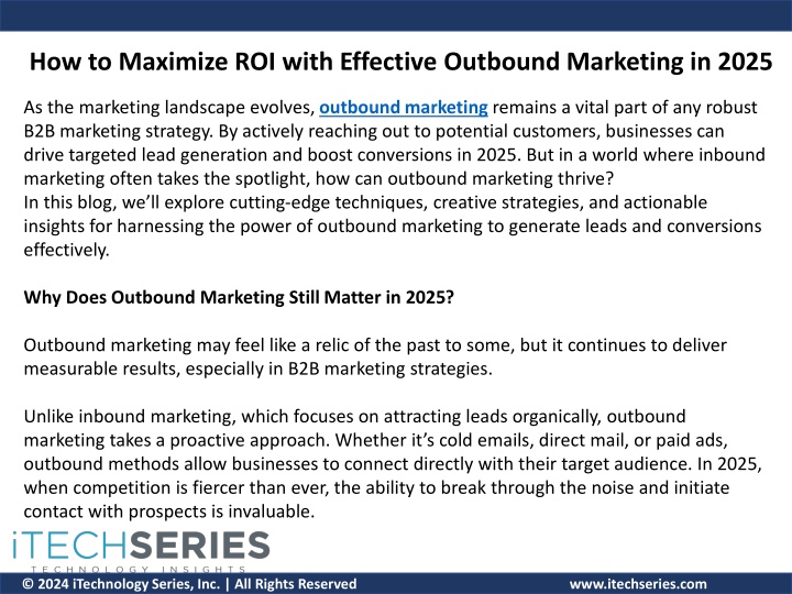 how to maximize roi with effective outbound