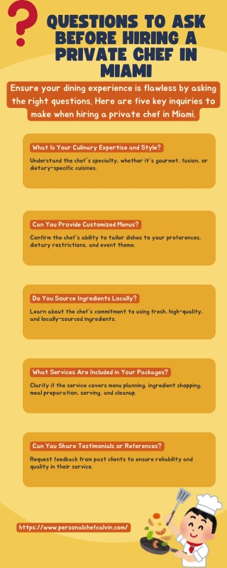 Questions to Ask Before Hiring a Private Chef in Miami
