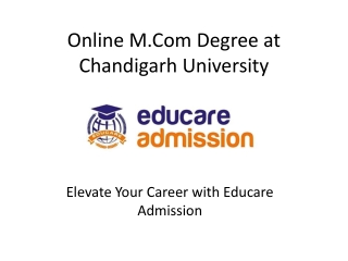 online m com degree at chandigarh university