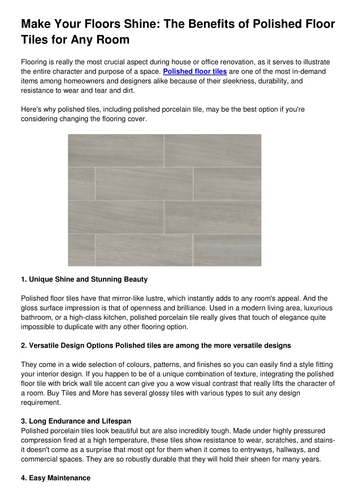 make your floors shine the benefits of polished