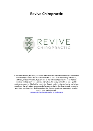 revive chiropractic