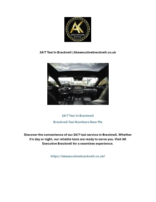 24/7 Taxi In Bracknell | Akexecutivebracknell.co.uk