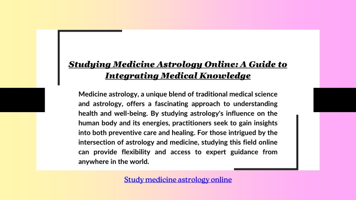 studying medicine astrology online a guide