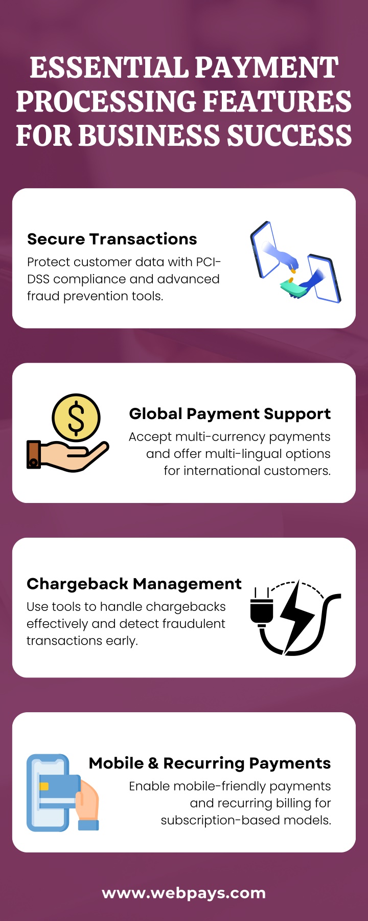 essential payment processing features