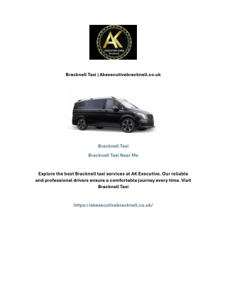 Bracknell Taxi | Akexecutivebracknell.co.uk