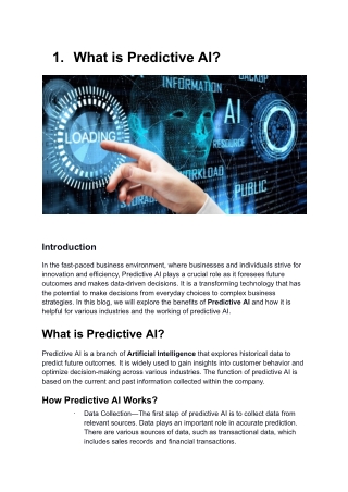 1 what is predictive ai