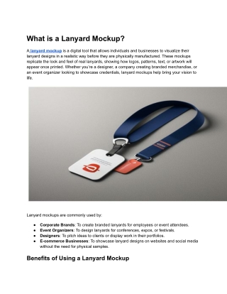 What is a Lanyard Mockup