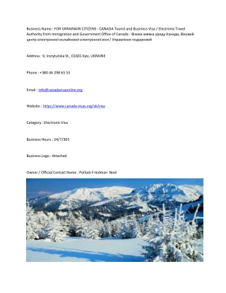 business name for ukrainain citizens canada