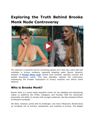exploring the truth behind brooke monk nude