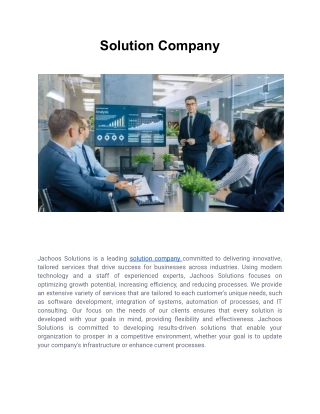solution company