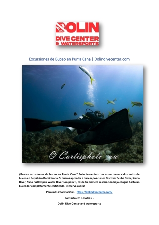 excursiones de buceo en punta cana