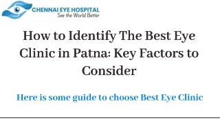 How to Identify The Best Eye Clinic in Patna: Key Factors to Consider
