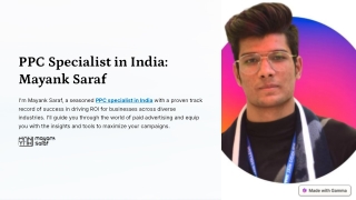 Drive Results with a Top PPC Specialist in India – Mayank Saraf