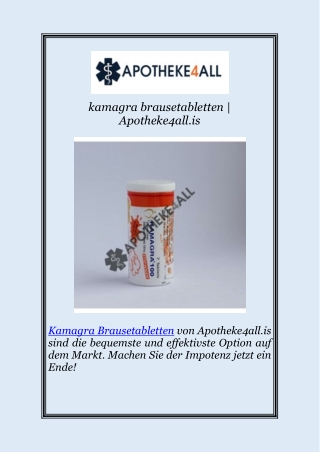 kamagra brausetabletten apotheke4all is