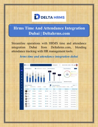 Hrms Time And Attendance Integration Dubai | Deltahrms.com