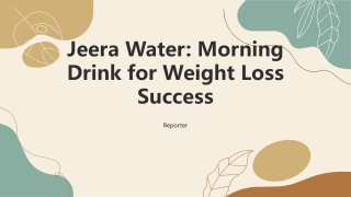 Jeera Water: Morning Drink for Weight Loss Success