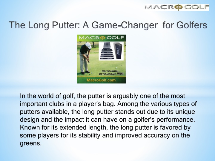 the long putter a game changer for golfers