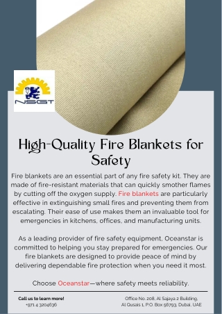 High-Quality Fire Blankets for Safety