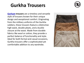 Bespoke Fashion: Gurkha Trousers, Harris Tweed Jackets, & Made-to-Measure Shirts