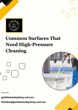 Common Surfaces That Need High-Pressure Cleaning