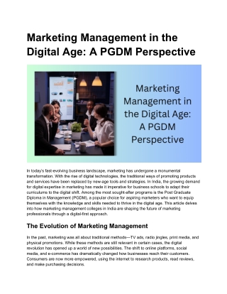 Marketing Management in the Digital Age_ A PGDM Perspective