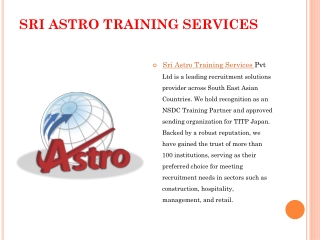 sri astro training services