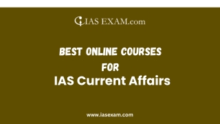 Best Online Courses for IAS Current Affairs