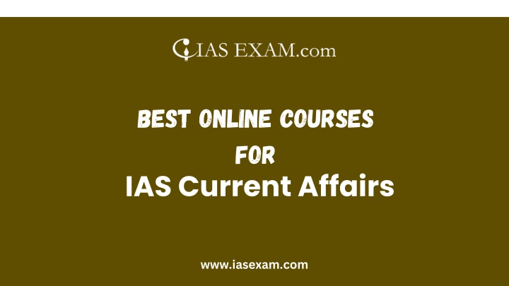 best online courses for ias current affairs