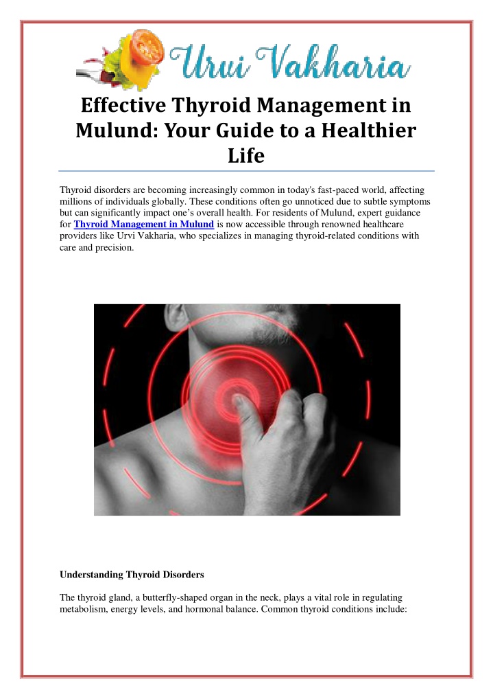 effective thyroid management in mulund your guide