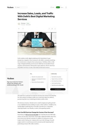 Increase Sales, Leads, and Traffic With Delhi’s Best Digital Marketing Services