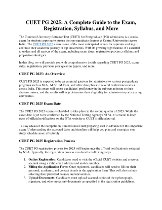 cuet pg 2025 a complete guide to the exam